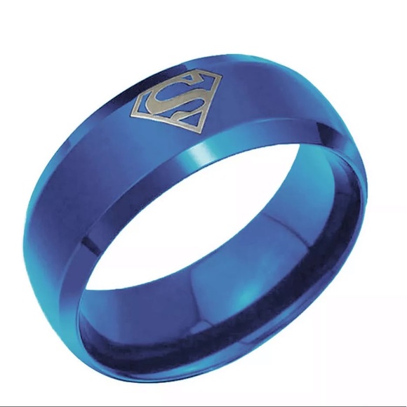 Jewelry - Superman logo 8MM stainless steel titanium